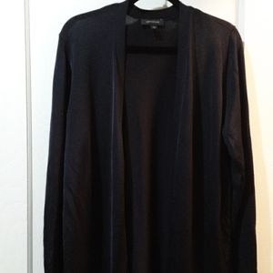Ann Taylor Open Front Cardigan (Navy)